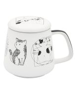 Kubek z zaparzaczem i pokrywką CAT ARTIST 