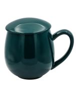 Kubek z zaparzaczem i pokrywką ciemnozielony