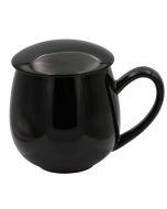 Kubek z zaparzaczem i pokrywką czarny