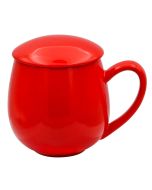 Kubek z zaparzaczem i pokrywką czerwony