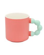 Koralowy kubek drobno ryflowany