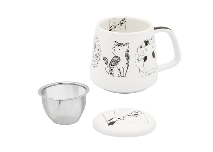 Kubek z zaparzaczem i pokrywką CAT ARTIST