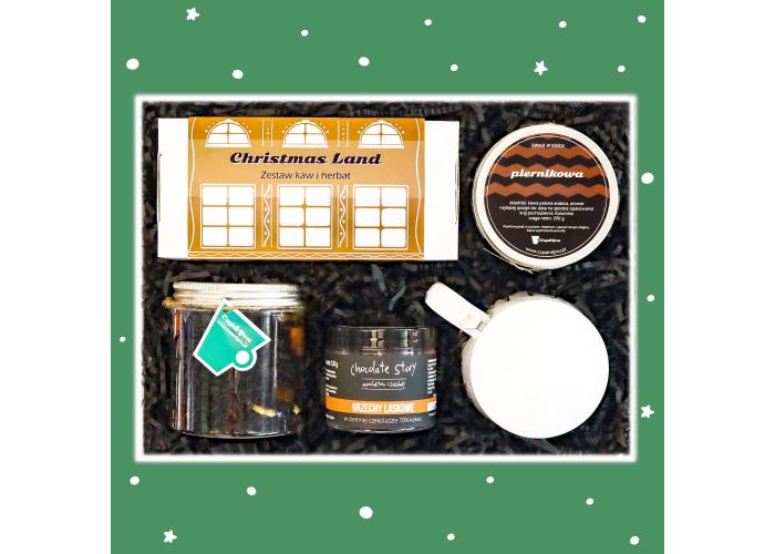 Christmas Land Box z kawą i herbatą czarny