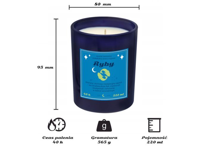 Świeca zodiakalna RYBY