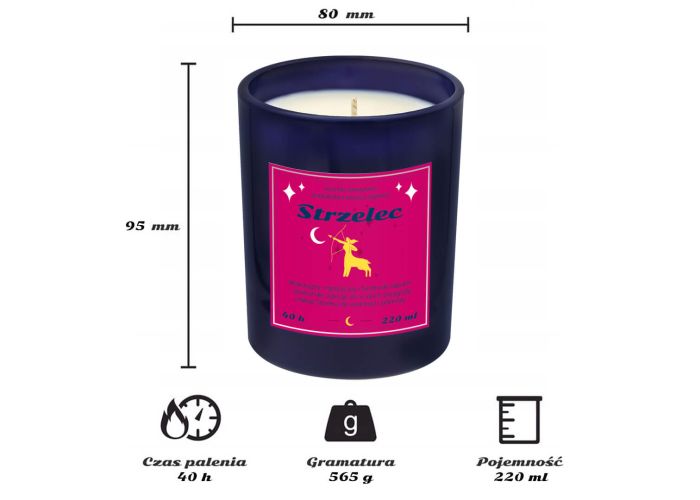Świeca zodiakalna STRZELEC