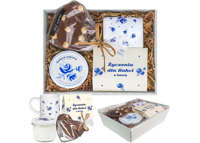 Box Życzenia dla babci z kawą