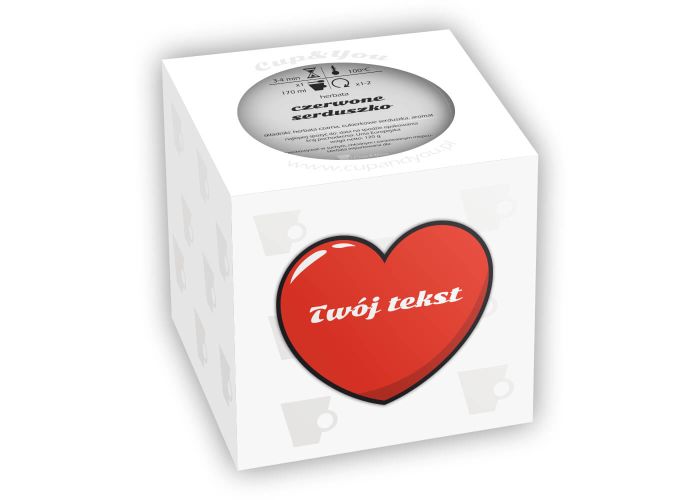 Herbata Czerwone serduszko – personalizowana
