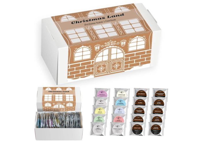  Duży zestaw kaw i herbat Christmas Land