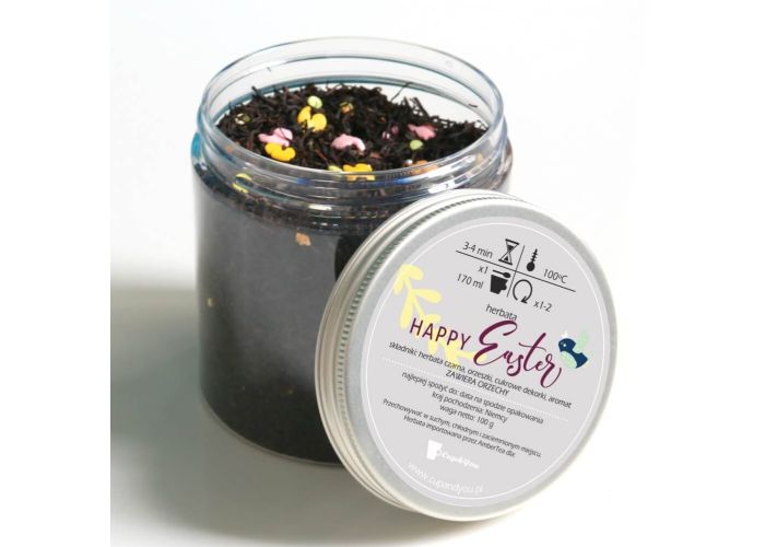 HAPPY EASTER - czarna herbata liściasta na Wielkanoc