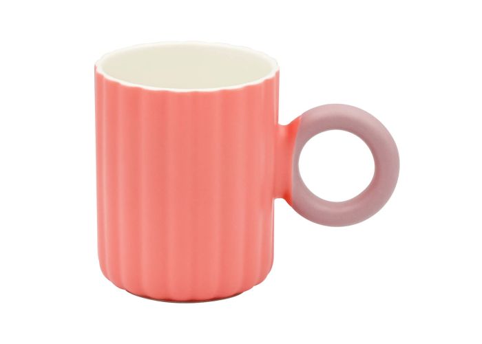 Koralowy kubek szeroko ryflowany 
