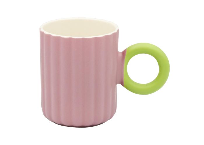 Fioletowy kubek szeroko ryflowany