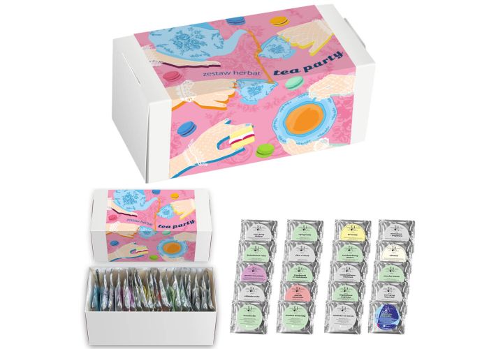 TEA PARTY. Duży zestaw herbat na herbaciane spotkania