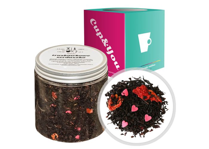 TRUSKAWKOWE SERDUSZKO - herbata czarna sypana liściasta