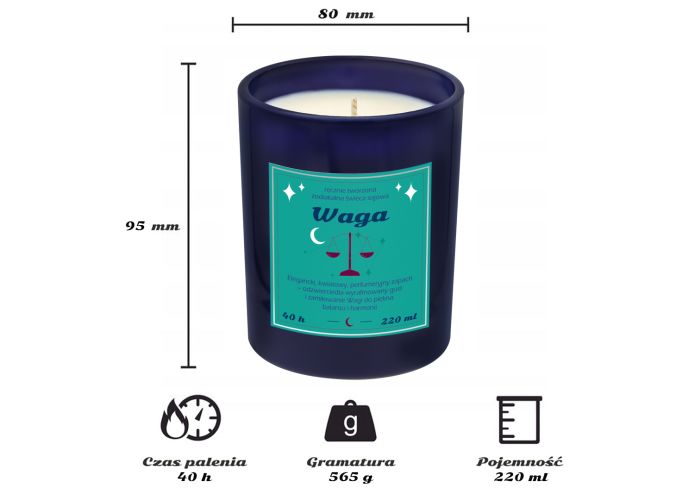 Świeca zodiakalna WAGA