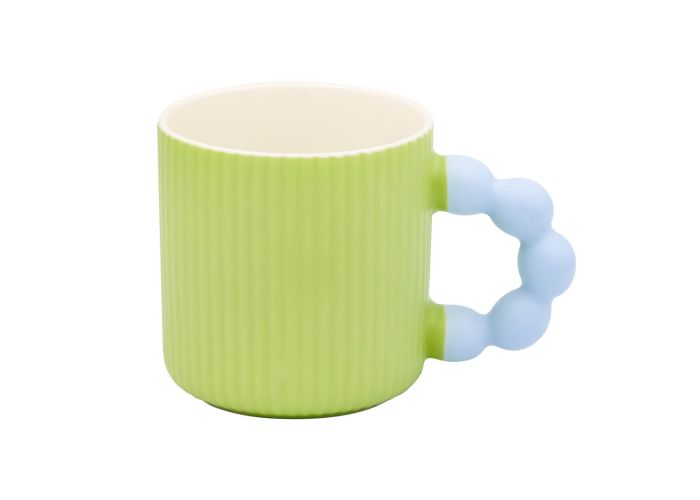 Zielony kubek drobno ryflowany 