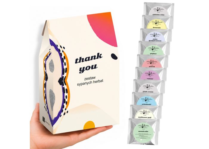 Zestaw sypanych herbat THANK YOU – box na podziękowanie