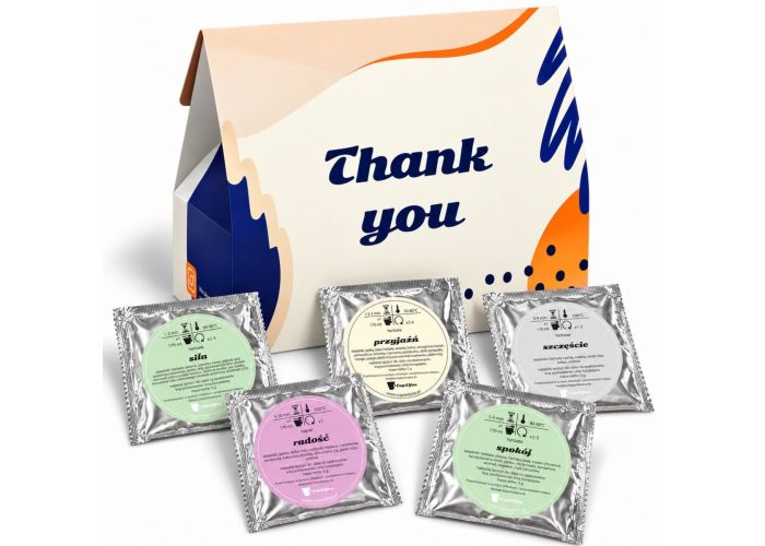 Mini THANK YOU z herbatą – drobny zestaw herbat na podziękowanie