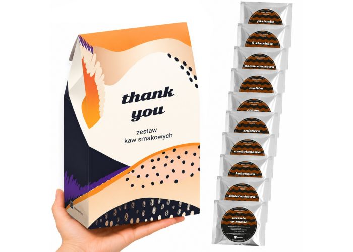 Zestaw kaw smakowych THANK YOU – box na podziękowanie