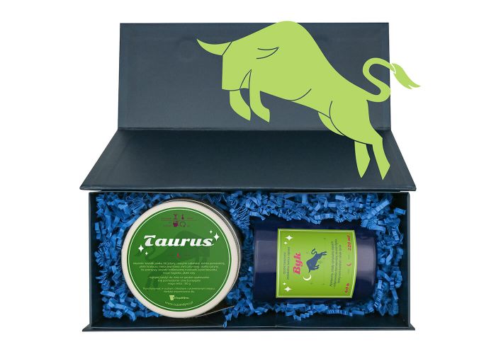 Zestaw zodiakalny BYK. Świeca i herbata