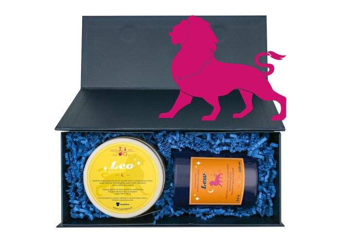 Zestaw zodiakalny LEW. Świeca i herbata 