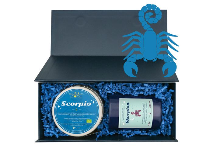 Zestaw zodiakalny SKORPION. Świeca i herbata 