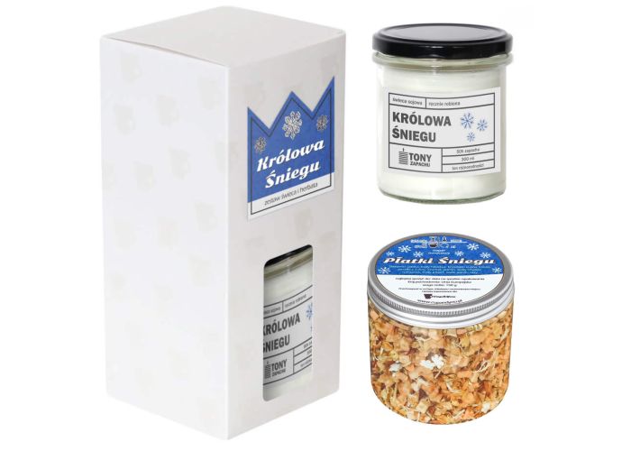 Zestaw Królowa śniegu. Świeca i herbata