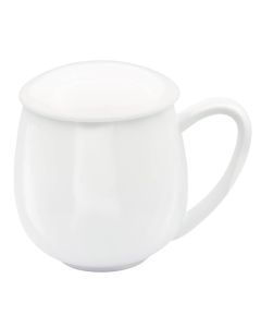 Kubek z zaparzaczem i pokrywką biały