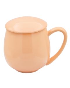 Kubek z zaparzaczem i pokrywką brzoskwiniowy