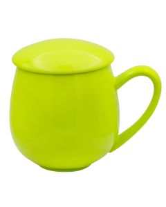 Kubek z zaparzaczem i pokrywką limonkowy