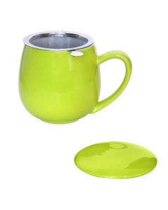 Kubek z zaparzaczem i pokrywką limonkowy