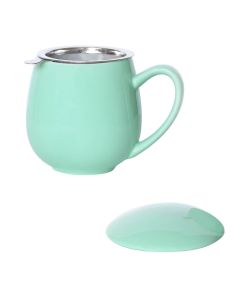 Kubek z zaparzaczem i pokrywką miętowy