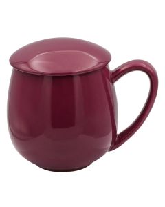 Kubek z zaparzaczem i pokrywką purpurowy