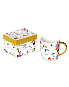 Kubek Happy Birthday w boxie prezentowym