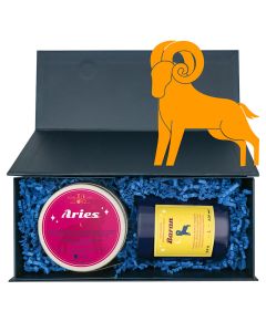 Zestaw zodiakalny BARAN. Świeca i herbata