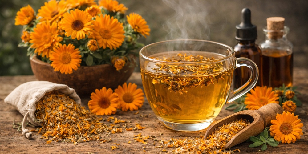 Herbata z nagietka: Właściwości zdrowotne i korzyści