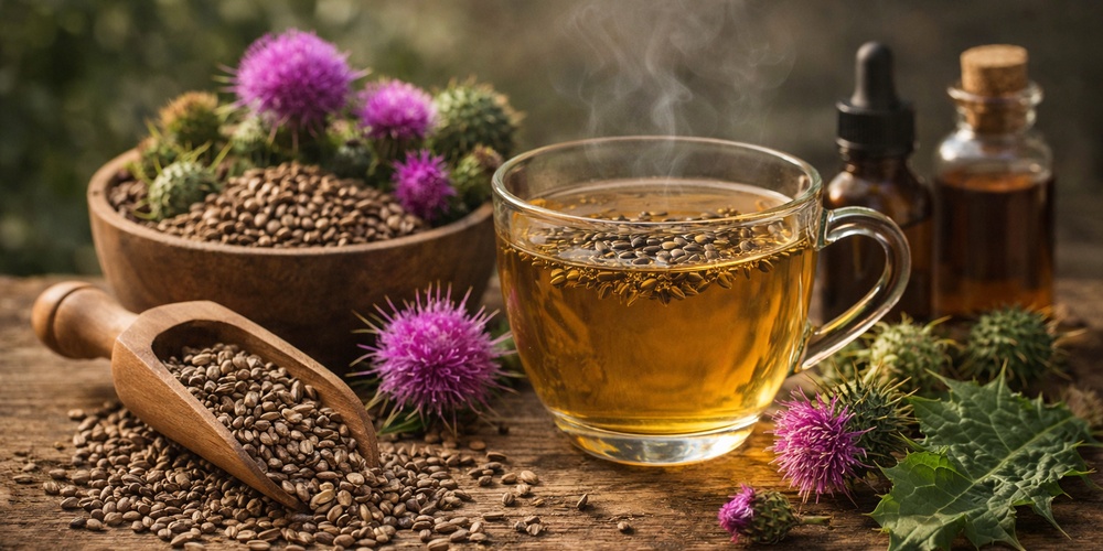 Herbata z ostropestu: wspomaga wątrobę i trawienie