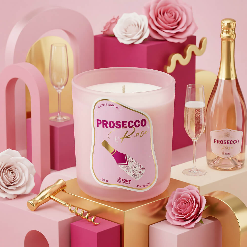 Świeca sojowa Sparkling Rose